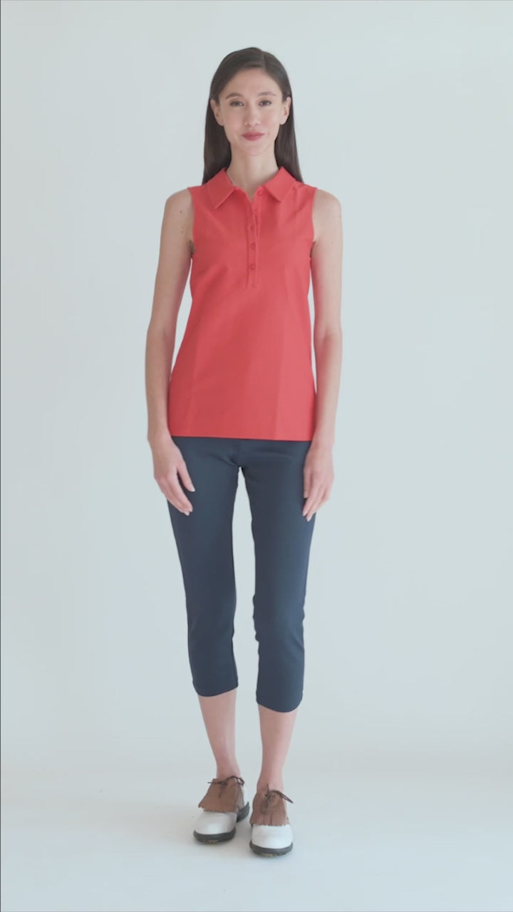 Annie Sleeveless Polo Shirt