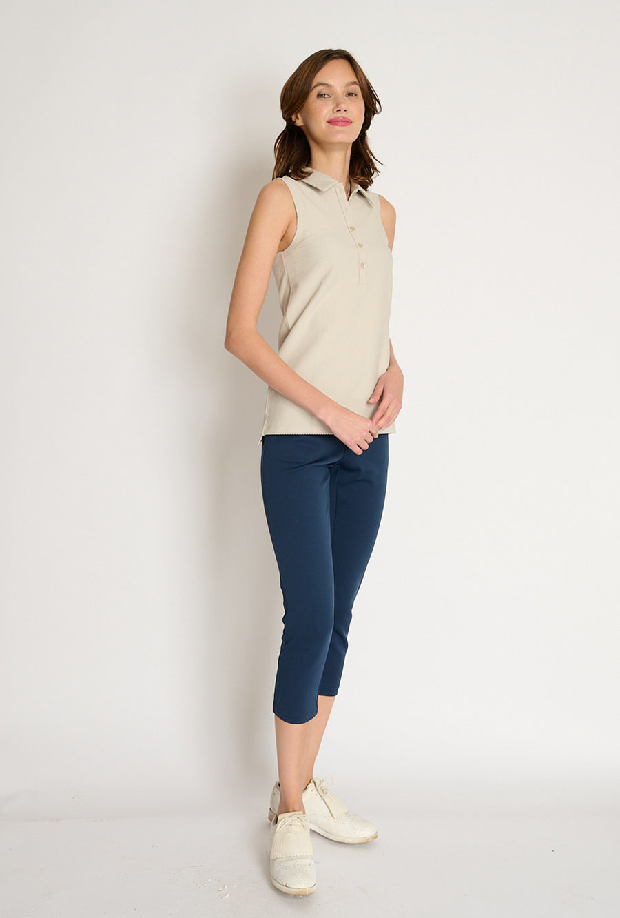 Women's cotton clearance sleeveless polo shirts
