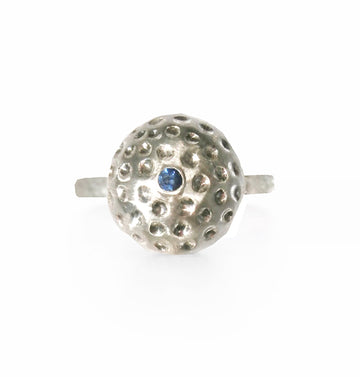 Sterling Silver Ring with Sapphire